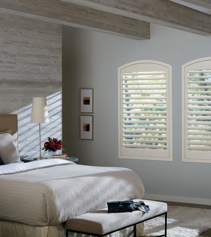 hybrid shutters in bedroom