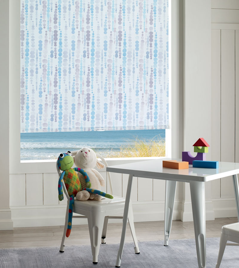 patterned cordless roller shades