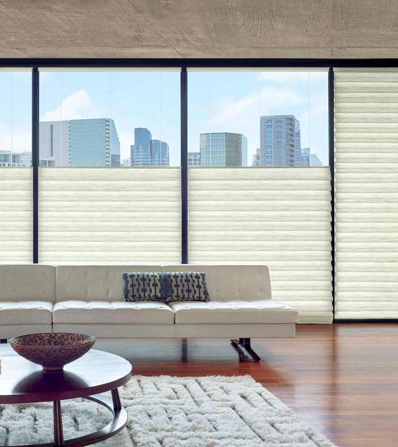 soft cream large window shades with top and bottom functionality