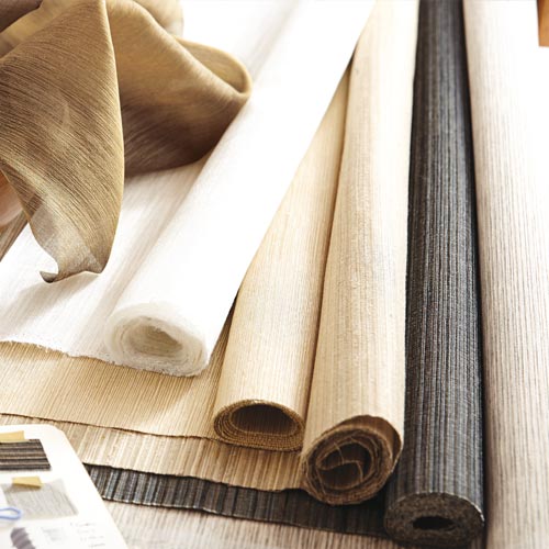 rolled up fabrics for window treatments