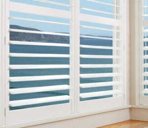 bathroom shutters on corner window