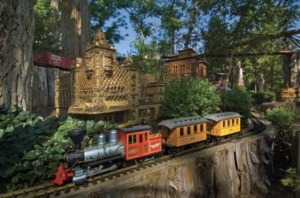 train in lauritzen gardens in Omaha