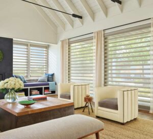 living room in Omaha with wide windows