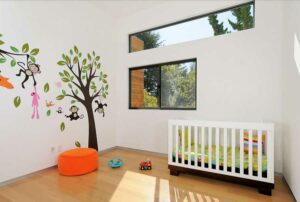 nursery with tree wall decals
