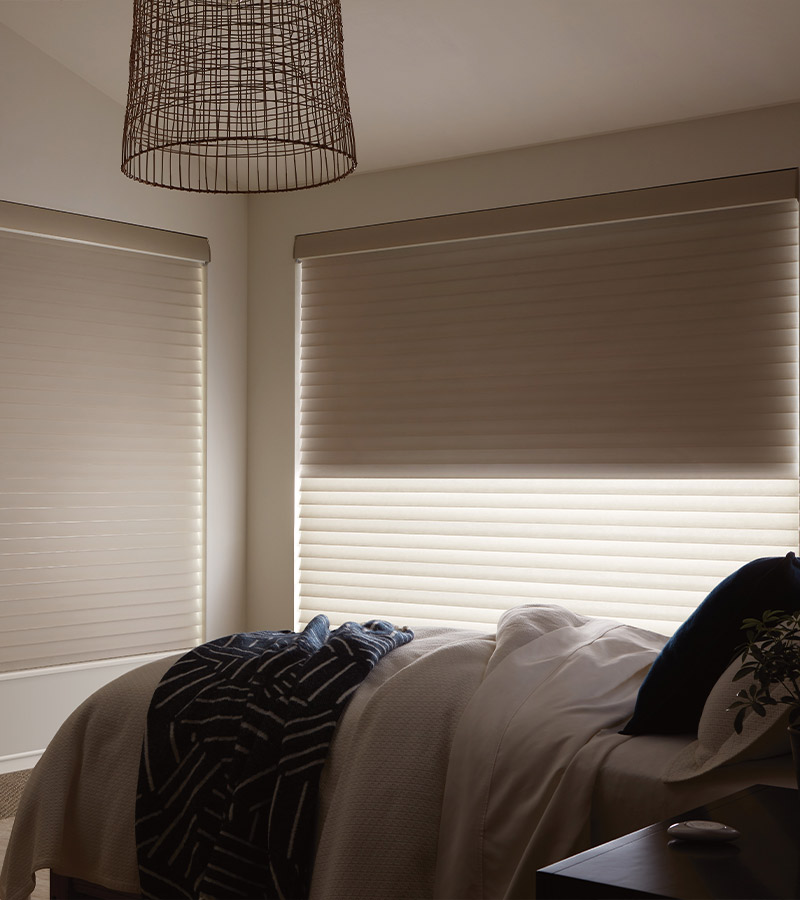 dual lined window shade for better sleep conditions in bedroom