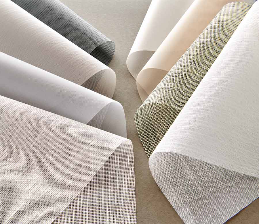 Fabrics for sheer vertical blinds for patio doors