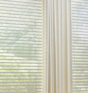 jacquard fabric drapes with sheer shades